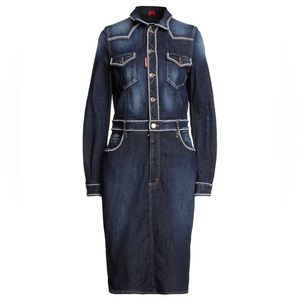 DSQUARED 2 DENIM PERALS MIDI DRESS